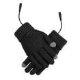 thumbnail image 3 of Gustave Electric USB Heated Gloves Winter Warm Knitted Touchscreen Gloves Mitten Hand Warmers Full Finger Laptop Gloves for Men Women Working Typing "Black", 3 of 9