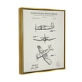 thumbnail image 3 of Stupell Industries Detailed Plane Aircraft Chart Graphic Art Metallic Gold Floating Framed Canvas Print Wall Art, Design by Karl Hronek, 3 of 6