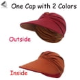 thumbnail image 3 of PULLIMORE Womens Sun Visor Summer Cap Wide Brim UV Protection Ponytail Hat Hollow Top Beach Hats (Red), 3 of 7