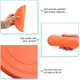 thumbnail image 3 of Naranja + Rojo - 2 piezas de frisbee para perros, juguete de frisbee para perros, de goma resistente, ideal para actividades físicas y juegos al aire libre (diámetro de 17,8 cm)., 3 of 5