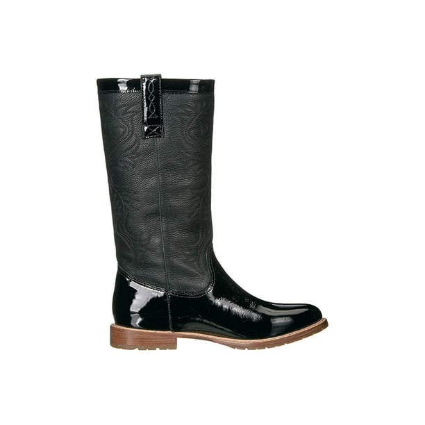Lucchese - Lucchese All-Weather Waterproof Rain Boot Black Patent ...