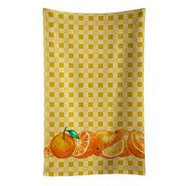 Carolines Treasures BB7177KTWL Oranges on Basketweave Kitchen Towel 15 X 28" multicolor