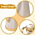 thumbnail image 6 of CarpNettore Arabic Insulated Thermal Coffee Carafe Arabic Insulated Kettle for Gift Home White Gold, 6 of 9