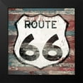thumbnail image 2 of Grey, Jace 15x15 Black Modern Framed Museum Art Print Titled - Route 66 sign 1, 2 of 5
