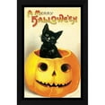 thumbnail image 2 of Vintage Apple Collection 17x24 Black Modern Wood Framed Wall Art Titled - Merry Halloween, 2 of 6