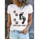 thumbnail image 1 of Camiseta con estampado "Never Walk Alone", manga corta, cuello redondo, informal, para verano y primavera, para mujer, para adultos, hombres, mujeres, adolescentes, jóvenes., 1 of 5
