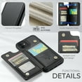 thumbnail image 6 of Mantto Case for iPhone 12/iPhone 12 Pro with Card Holder, Retro PU Leather RFID Blocking Credit Card Slots Double Magnetic Clasp Flip Kickstand Shockproof Phone Cover for iPhone 12/iPhone 12 Pro,Black, 6 of 9