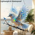 thumbnail image 5 of Crystal Sky Bluebird Stained Art Ornament (8 Inches), Radiant Bird Design, Durablity Acrylic Construction Stained Glass Decorations, Gifts for Nature Lovers, Windows Indoor Gardens (3 Pcs), 5 of 8