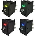 thumbnail image 2 of 4pcs/set Universal Car Fog Light Rocker Switch Led Dashboard 4pin 12v 35a Switch Kit, 2 of 9