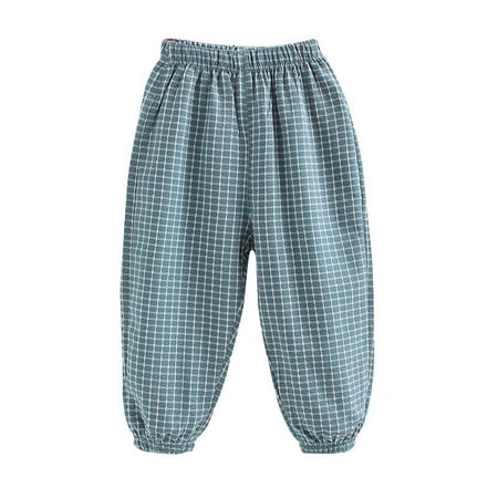 

Baozhu 2-7 Years Toddler Boy Girl Basic Plain Summer Fall Comfy Cotton Linen Pants
