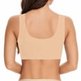 thumbnail image 6 of IQOGKRN 3 Pack Seamless Bra Sports Bras for Women No Underwire Comfort Push Up Soft Wireless Bralette Full Coverage Everyday Bras Khaki L, 6 of 8