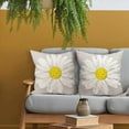 thumbnail image 3 of Daisy Flower Gray Pillow Covers 18x18 Inch White Petal Floral Bloom Decorative Pillow Cases Spring Summer Seasonal Square Cushion Covers Farmhouse Home Decor for Porch Couch Outdoor Set of 2, 3 of 6