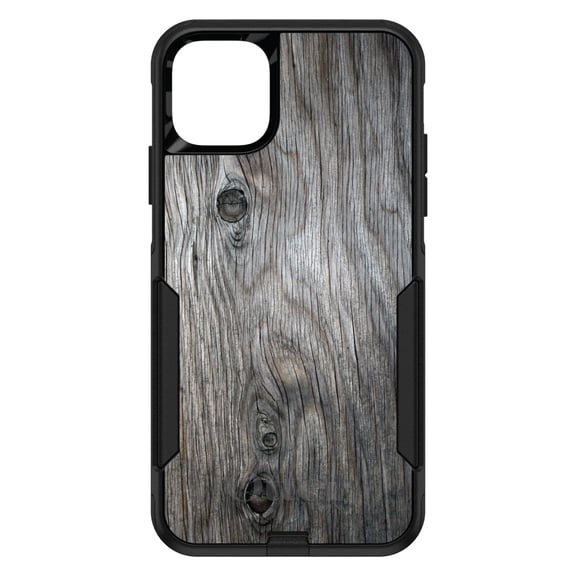 DistinctInk OtterBox Commuter Custom Case for Apple iPhone 15 (6.1" Screen) - Printed Wood Grain Image - Raised Bezel Screen Guard