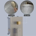 thumbnail image 5 of Boyel Living Shower System Wall Mount 10 inches Shower Faucet Head 3 Function Handheld Shower Head Combo Set,Brushed Gold, 5 of 9