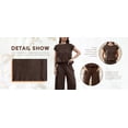 thumbnail image 6 of PUWEI Women's 2 Piece Smocked Top & High Waisted Wide Leg Pants Set Boho Matching Set Lounge Outfit with Pockets, 6 of 7