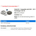 thumbnail image 2 of Clutch Kit - Compatible with 2001 - 2011 Ford Ranger 4.0L V6 2002 2003 2004 2005 2006 2007 2008 2009 2010, 2 of 2