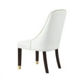 thumbnail image 5 of Posh Living Zoe Faux Leather Dining Chair with Nailhead White/Gold (Set of 2), 5 of 8