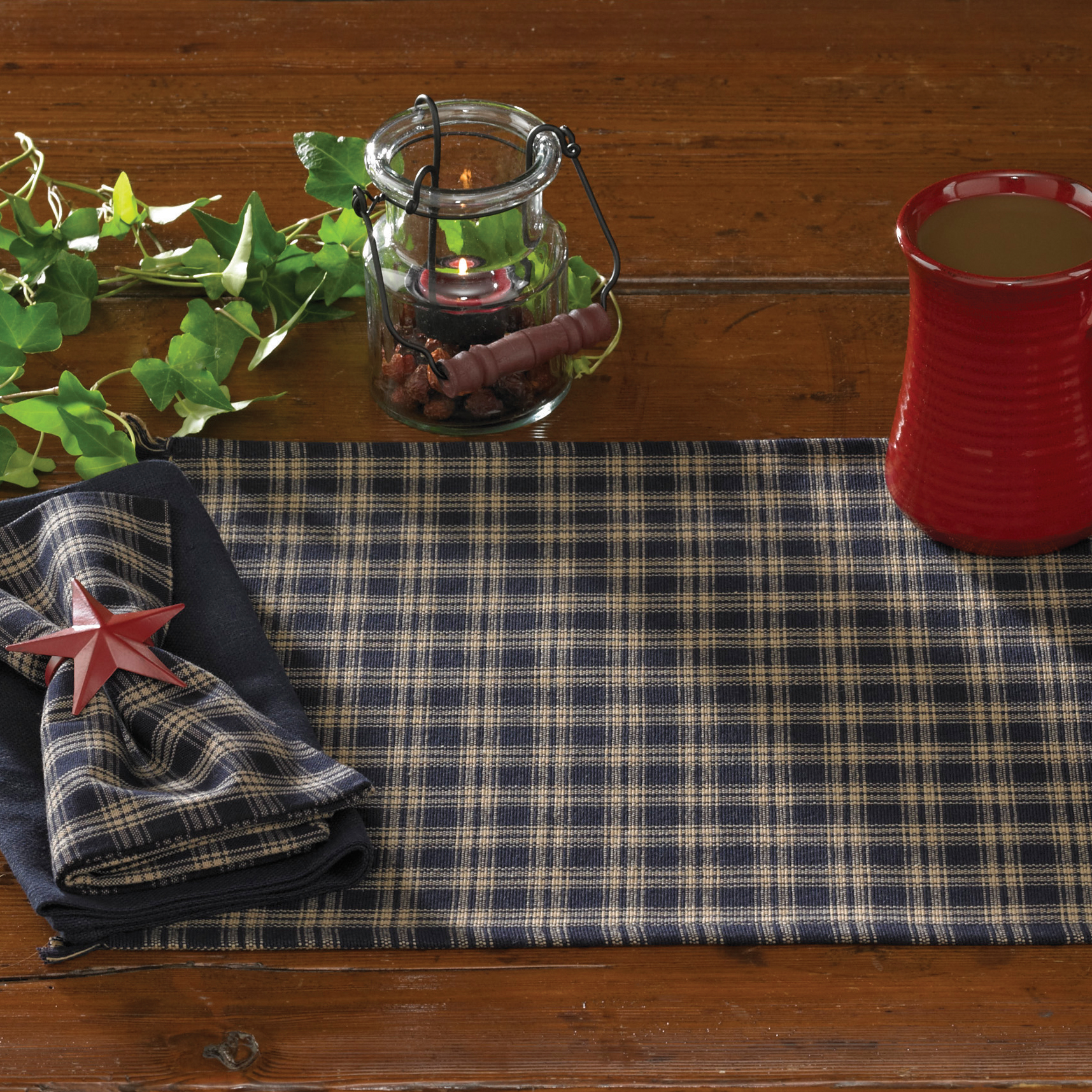 Park Designs Navy Sturbridge Placemat Set of 4