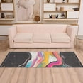 thumbnail image 2 of Yayeee Runner Rug for Bedroom 2'x6' Machine Washable Hallway Non Slip Mat, Colorful Black, 2 of 8