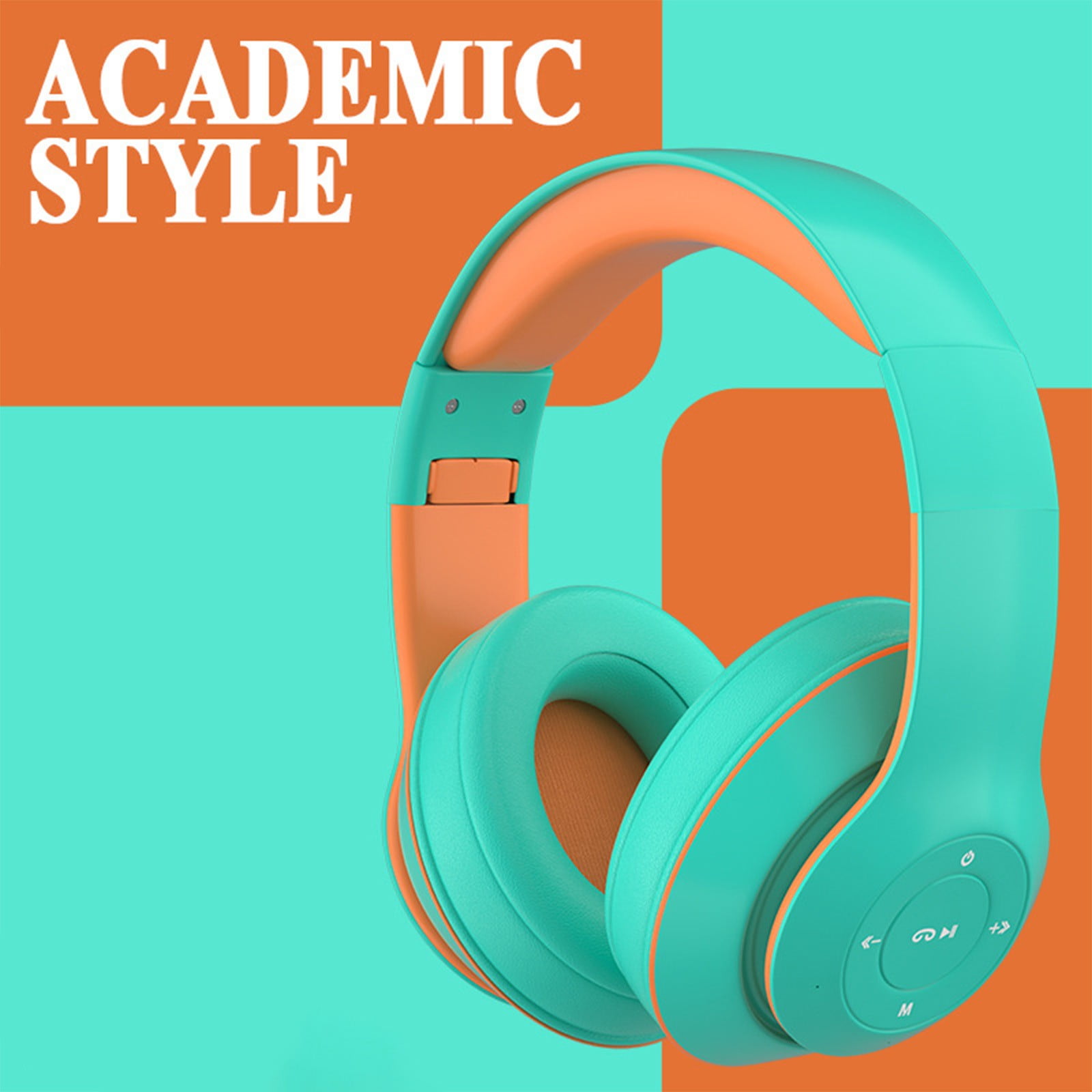 LACKUST Bluetooth 5.1 Subwoofer Headphones,Clearance Noise Cancelling Bluetooth Headphones for Kids,Enhanced Wireless Audio for Mobile,Computer,and Sports,Mint Green