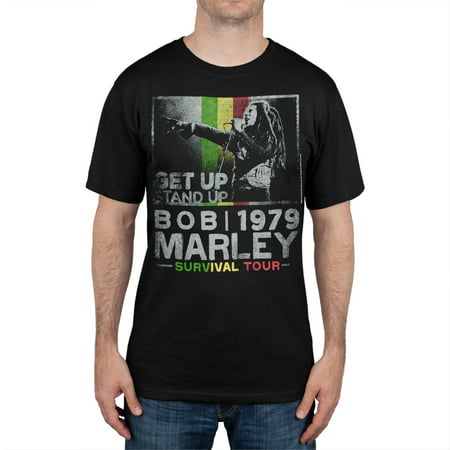 Bob Marley - Bob Marley - 1979 Survival Tour Adult T-Shirt - Walmart ...
