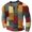 Z01-Orange, variant on Gaexia Digital Print Button Down Long Sleeve Polo for Men Fall Winter Fashion Casual Trendy Tennis Golf Shirt