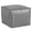 Gray, variant on Afuera Living Boho Square Pouf in Distressed Gray Faux Leather