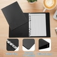 thumbnail image 3 of Uxcell A6 Binder Cover, 3 Pcs PP 6 Ring Loose Leaf Binder Protector, 3 of 5