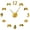 Gold, variant on Game Controllers Creative Frameless Wall Clock Stickers, DIY Modern Decorative Clocks for Living Room, Bedroom, Office - Easy to Install, Large 3D Clock Design (Black,27in)