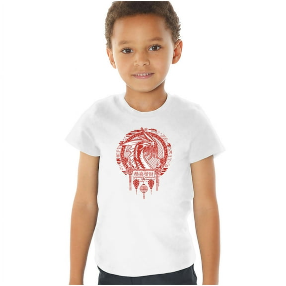 Dungeons and Dragons Year of the Dragon Beast in the Clouds Kids T Shirt (3) for Youth Toddler Boys and Girls, White