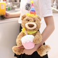 thumbnail image 2 of Happy Birthday Singing Bear Musical Soft Plush Toy Doll Kids Birthday Gifts New Arrival, 2 of 4