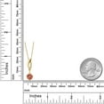 thumbnail image 6 of Gem Stone King 10K Yellow Gold Ecstasy Mystic Topaz and Lab Grown Diamond Pendant Necklace for Women | 1.03 Cttw | Gemstone November Birthstone | Round 6MM | With 18 inch Chain, 6 of 6
