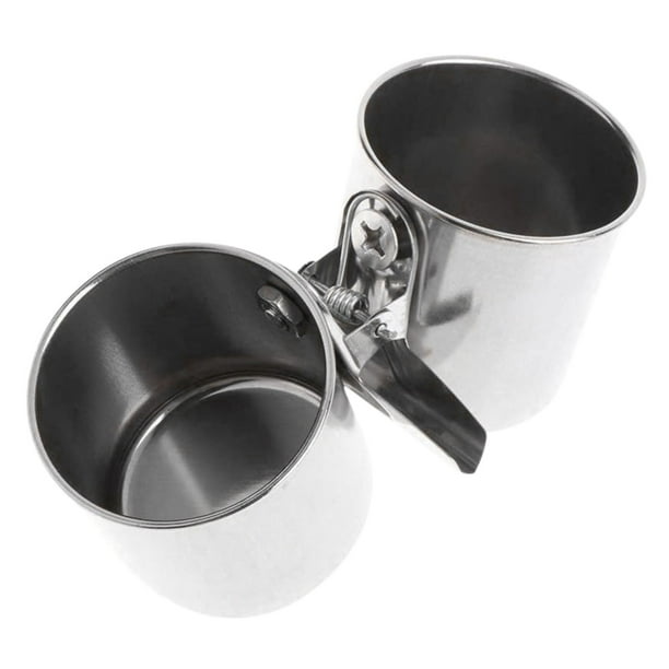Comederos para pájaros, comederos para colibríes, bebederos para pájaros, comederos para jaulas, tazas con clip, cuencos de acero inoxidable con abrazadera, juguetes para loros pequeños, aves grandes,
