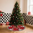thumbnail image 4 of 36 Inch Christmas Tree Skirt, Winter Snowman Joy Snowflake Trees Mat for Merry Christmas Halloween Indoor Home Holiday Party Decorations, 4 of 6