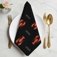 thumbnail image 2 of Red Shrimp Cloth Napkins, Black Modern Art Coastal Nautical Washable and Reusable Dinner Napkins Set of 8, Table Napkin for Kitchen Party Birthday Wedding Hotel Housewarming 20"x20", 2 of 9