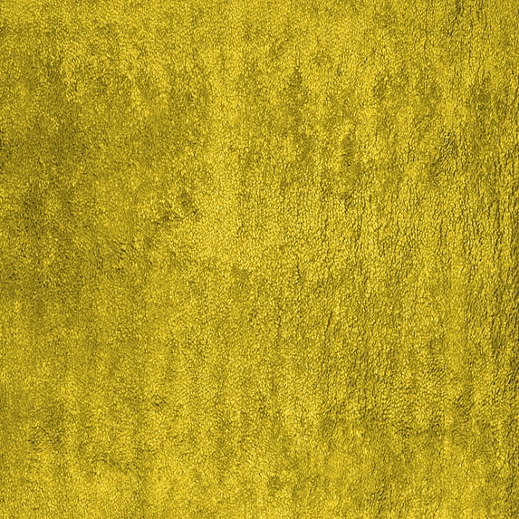 Ahgly Company Indoor Square Abstract Yellow Contemporary Area Rugs, 4' Square