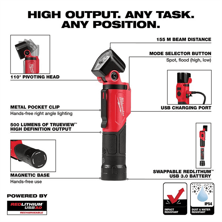 ゆぴ Milwaukee Tool REDLITHIUM USB Rechargeable Pivoting