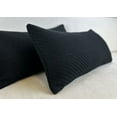thumbnail image 3 of Aiking Pack of 2 Soft Decorative Knitted Double-Cable Sweater Cozy Throw Pillow Covers, 14x26 inch, Black, 3 of 6