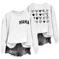 thumbnail image 2 of BRGZLK Women's Mother's Day Tops Letter Print Casual Fashion Crew Neck Lightweight Comfortable Loose Long Sleeve Hoodless Pullover Mom Shirts, Womens Sweatshirts White S, 2 of 5
