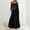 Black, variant on Women's Casual Long Sleeve Round Neck Dress Comfortable Stretchy Blend Loose Fit Everyday Maxi Dress for Spring and Fall