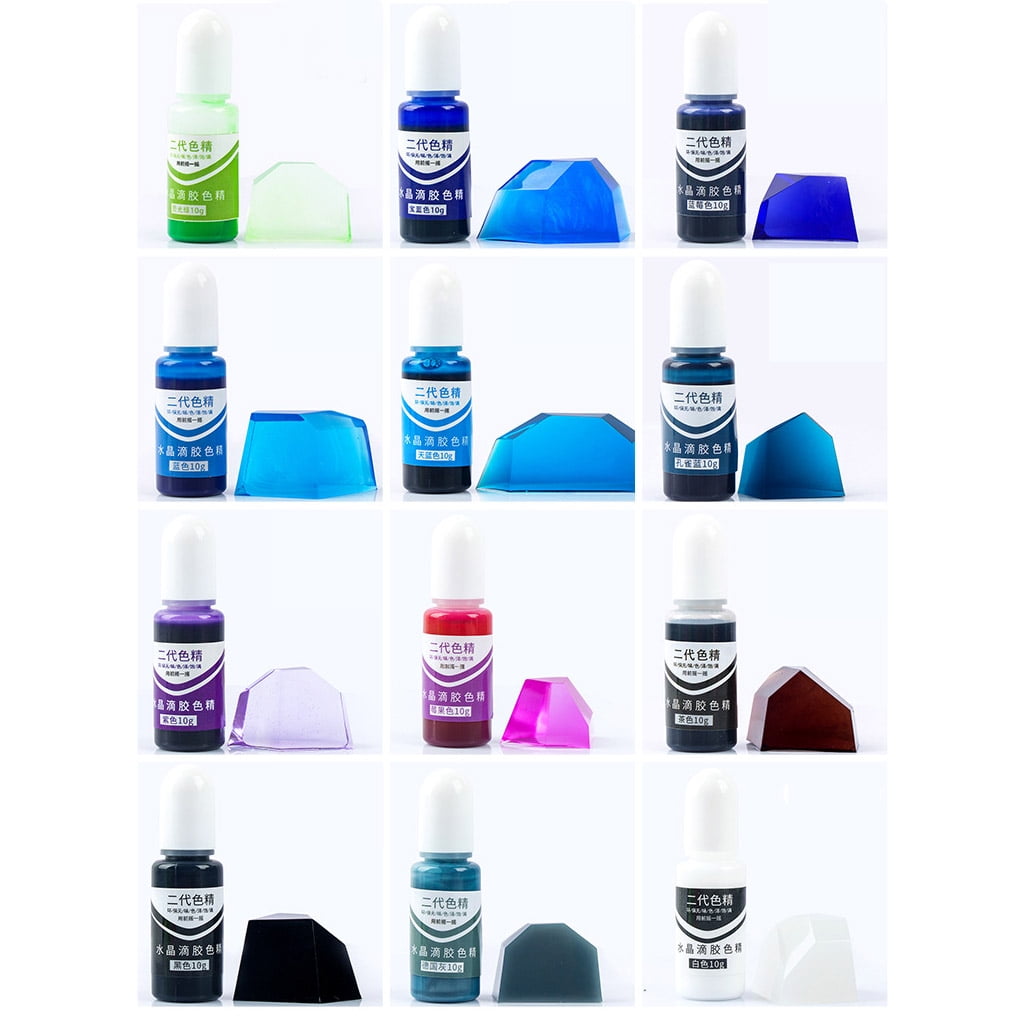 WINDLAND 24 Colors Art Ink Alcohol Resin Pigment Kit Liquid Resin Colorant Dye Ink Diffusion for UV Resin Coloring Concentrated