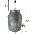 thumbnail image 3 of 2½ Gallon Beverage Dispenser with Spout for Pouring, Carry Handle, & Lid - Sturdy Galvanized Steel, Ideal for Parties, Weddings, Indoor or Outdoor, Silver Color (12" Tall, 9" Wide), 3 of 6
