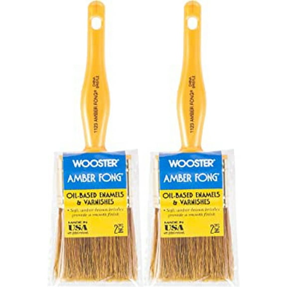 Wooster Genuine 2" Amber Fong Paintbrush 2-Pack, 1123-2-2PK