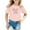 Pink, variant on Hiijoy Little Girl's T Shirt Bow Print Short Sleeve Crewneck T-Shirt Casual Graphic Tee