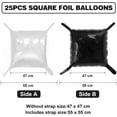 thumbnail image 2 of LQQBOX Black and White Square Foil Balloon Wall, 25 PCS Double Sided Balloons Flat Square Balloon Backdrop for Checkerboard Racing Themed Birthday Party Background Decoration, 2 of 7