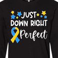 thumbnail image 4 of Inktastic Just Down Right Perfect Down Syndrome Awareness Ribbon Long Sleeve T-Shirt, 4 of 5