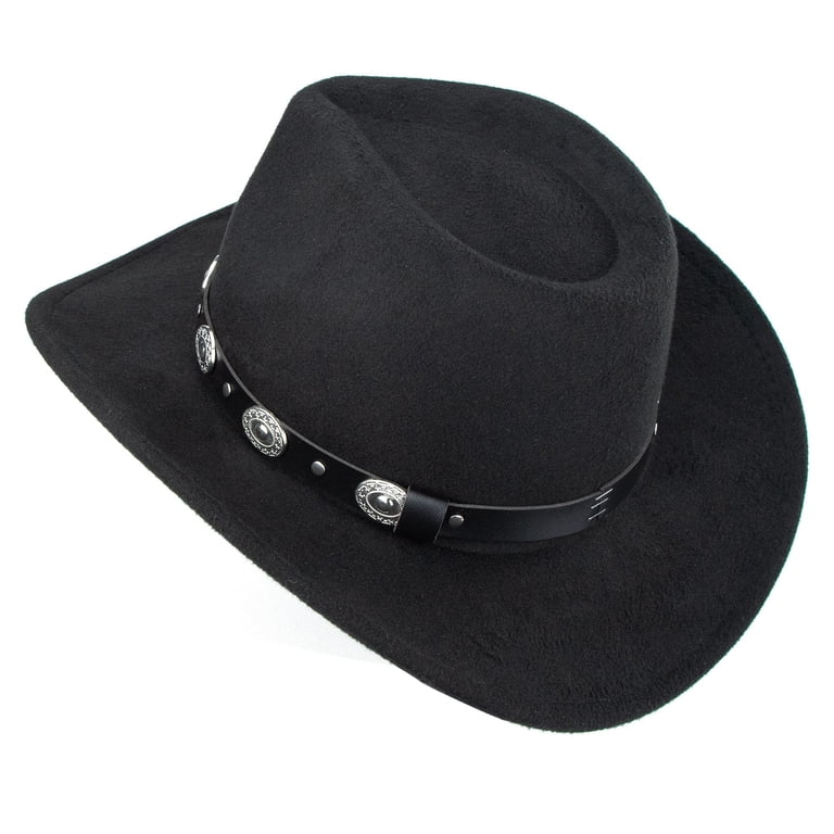 5122 Western Cowboy Hat For Men Women Classic Roll Up Fedora Hat With Buckle Western Cowboy Hat for Men Women Classic Roll Up Fedora Hat  main image 4