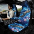 thumbnail image 2 of Xoenoiee Galaxy Turtle Flower Print 5 PCS Automotive Seat Covers for Cars Trucks and SUVs, Car Seat Covers for Front Seats, Seat Belt Pads and Center Console Cover, Leather Auto Interior Covers, 2 of 7