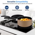 thumbnail image 6 of SereneLife 11 Piece Pots and Pans Non Stick Kitchenware Cookware Set, Gold, 6 of 7
