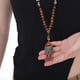 thumbnail image 4 of Collar bohemio con colgante, collar de cuentas, collar con colgante, collares largos de madera y colgantes, 4 of 6